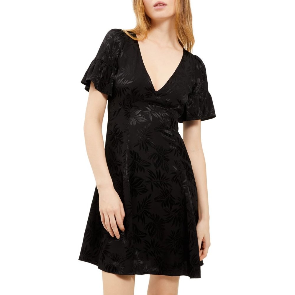 MICHAEL KORS Black Satin Fit & Flare - NWT